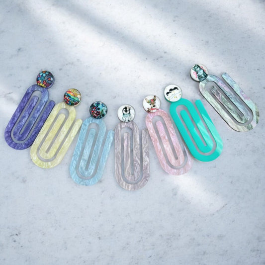 Jumbo Button Paper Clip Bookmarks