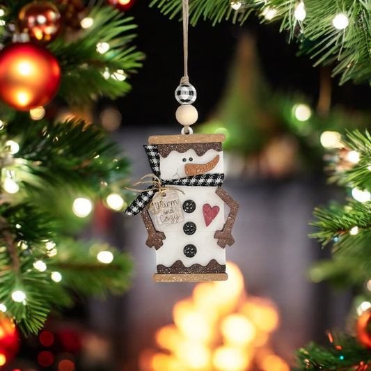 Hand Painted Smores Christmas Ornament