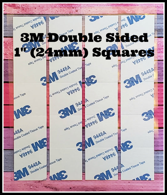 x60 1" (24mm) Sticky Solutions Double Sided 3M Tape Squares